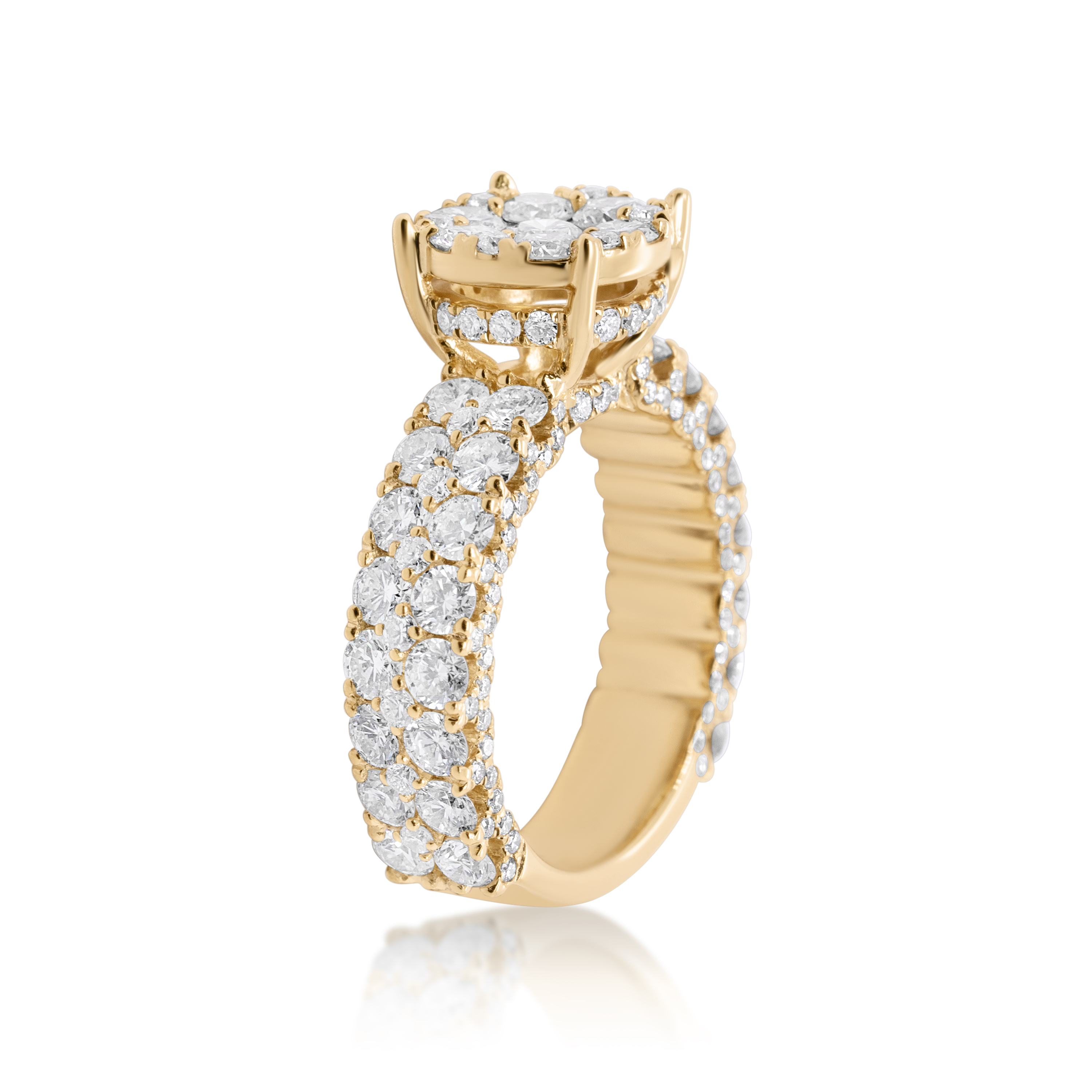 Diamond Ring 3.65 ct. 14K Yellow Gold